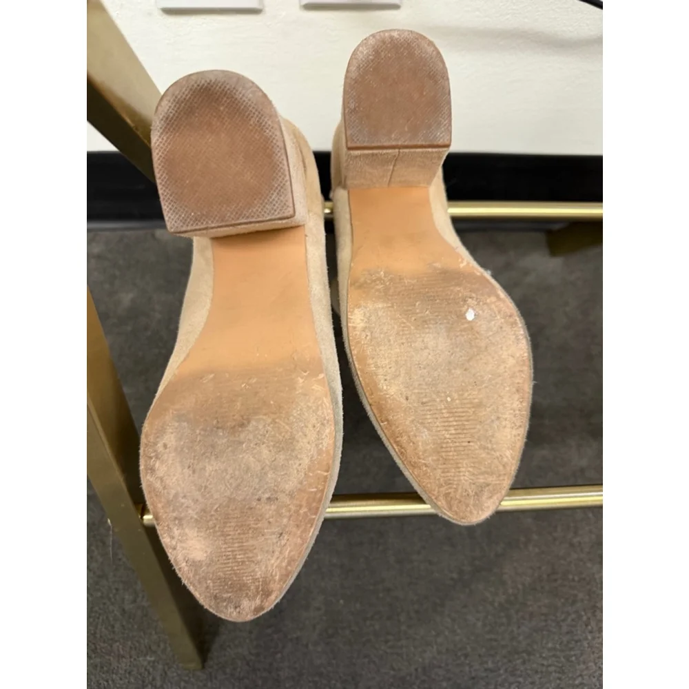 Women's Steve Madden Beige Ankle Boots Size 9.5 suede tan nude - Picture 5 of 8